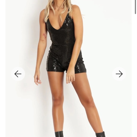 BNWT BlackMilk sparkle black playsuit xs - Picture 2 of 5